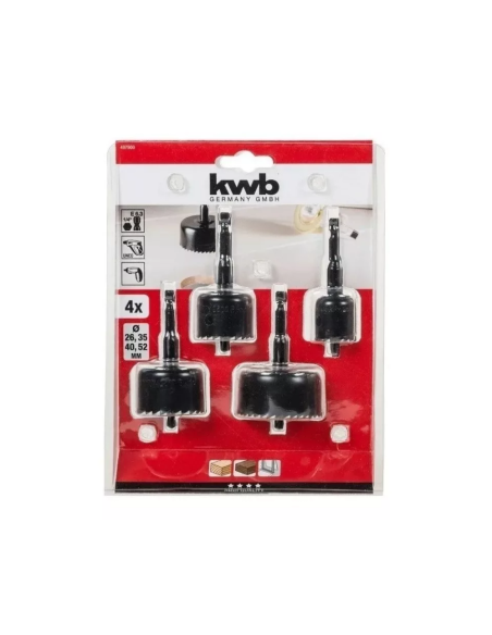 Set De Sierras Copa Para Madera 4 Piezas 49497900 Kwb Set De Sierras Copa Para Madera 4 Piezas 49497900 Kwb