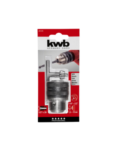 Mandril Portamechas 13mm Con Corona Dentada Y Llave Profesional 49291379 Kwb