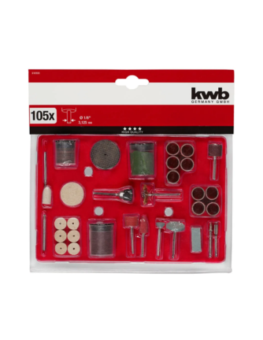Kit Accesesorios Mini Torno De 3mm 106 Piezas 49510900 Kwb