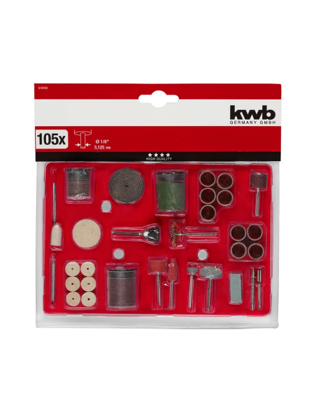 Kit Accesesorios Mini Torno De 3mm 106 Piezas 49510900 Kwb