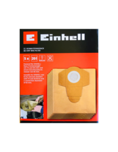Bolsa De Papel Para Aspiradora Th Te-vc 1820 20l X 5 U 2351152 Einhell 2