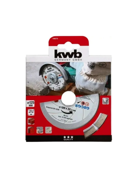 Disco De Corte Diamantado Borde Segmentado 125mm 49796570 Kwb Disco De Corte Diamantado Borde Segmentado 125mm 49796570 Kwb