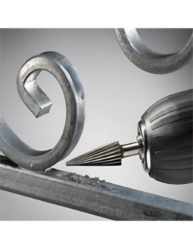 Fresa Para Metal Rotativa Conica 13 X 30mm Hss 49700840 Kwb