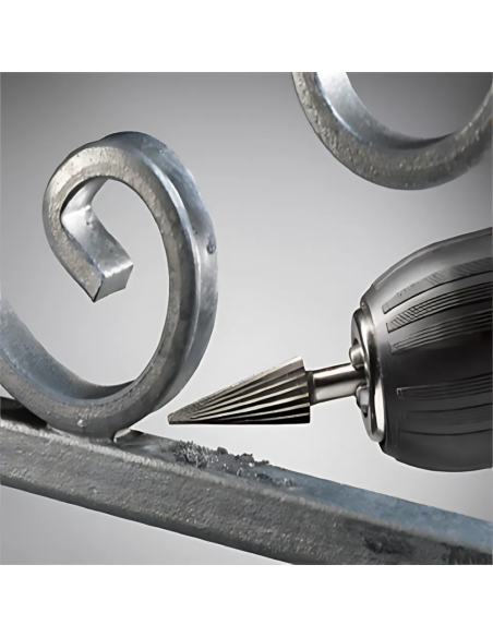 Fresa Para Metal Rotativa Conica 13 X 30mm Hss 49700840 Kwb