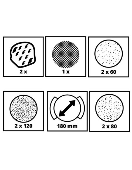 Set De Accesorios Para Pulidora Tc-po 1100 9 Piezas 2093233 Einhell