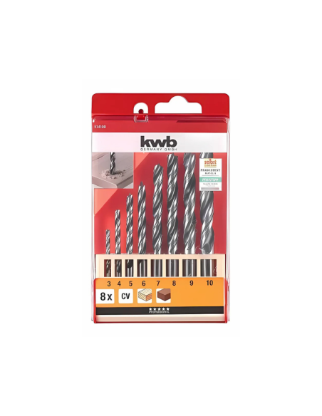 Set 8 Mechas Para Madera 3 A 10mm 49514100 Kwb