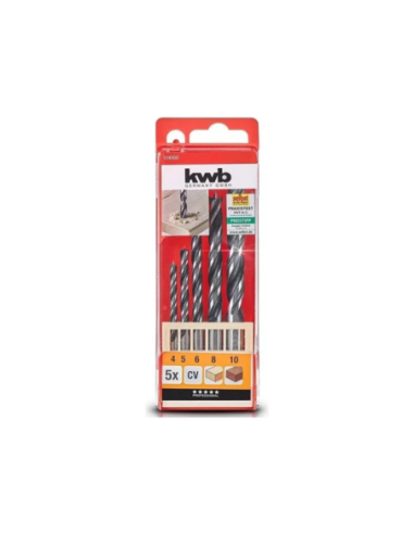 Set 5 Mechas Para Madera 4  5  6  8  10mm 49514000 Kwb