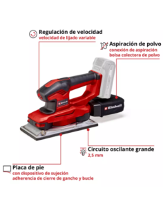 Lijadora Orbital Inalambrica Te-os 18/230 Li Solo 4460720 Einhell 2