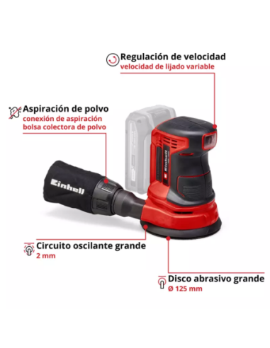 Lijadora Roto Orbital Inalambrica Te-rs 18 Li Solo 4462010 Einhell