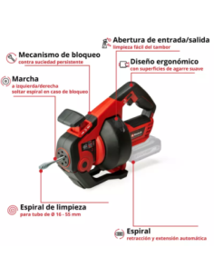 Limpiador De Caneria Inalambrico Te-da 18/760 Li Solo 4514160 Einhell 2