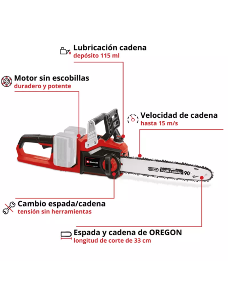 Motosierra Inalambrica Ge-lc 36/35 Li Solo 4501780 Einhell Motosierra Inalambrica Ge-lc 36/35 Li Solo 4501780 Einhell