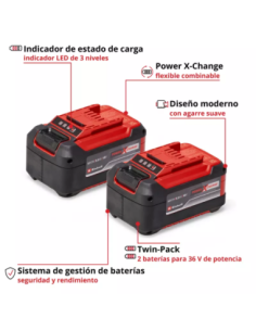 Pack De 2 Baterias Power X-change 5 2 Ah Twin Pack 2 X 5 2 Ah 4511526 Einhell 2