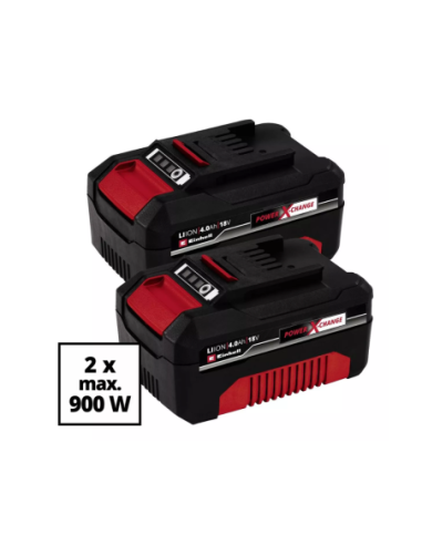 Cargador Doble 2 X 4 Ah 2x 4 0ah & Twincharger Kit 4512112 Einhell