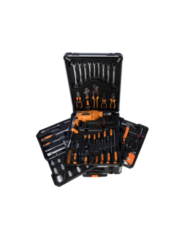 Caja 106 Piezas +taladro Percutor 710 W Lqct107-8k Lusqtoff