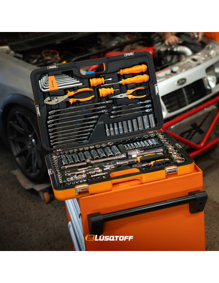 Maletin Racing Con Herrmientas 150 Pzs Shl150-9 Lusqtoff