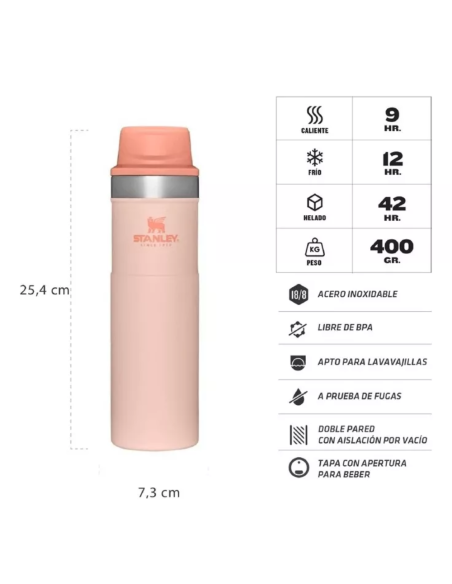 Vaso One Hand Rosa 591 Ml 10-06441-144 Stanley Vaso One Hand Rosa 591 Ml 10-06441-144 Stanley
