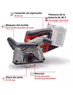 Acanaladora A Bateria Tp-ma 36/30 Li Bl - Solo 4350800 Einhell 2
