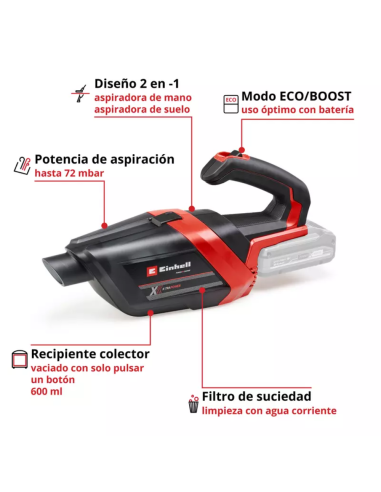 Aspiradora Inalambrica De Mano 18v Te-hv 18/06 2347190 Einhell