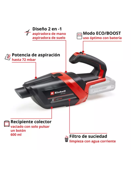 Aspiradora Inalambrica De Mano 18v Te-hv 18/06 2347190 Einhell