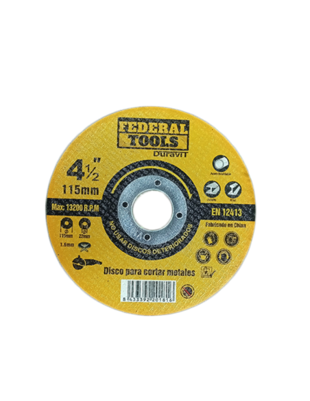 Disco De Corte 115 X 1.6 Ft-c 11 115 1622 Federal Tools Disco De Corte 115 X 1.6 Ft-c 11 115 1622 Federal Tools
