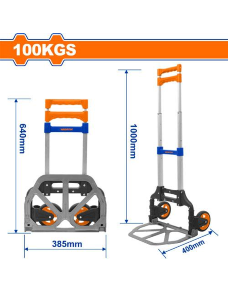 Carro De Transporte Plegable 100 Kgs Wwb8a10 Wadfow Carro De Transporte Plegable 100 Kgs Wwb8a10 Wadfow