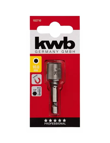 Adaptador Tubo Hexagonal 1/4 10 Mm 102710 Kwb