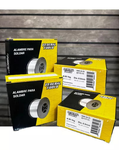 Alambre Flux Gasless 0.9mm X 1kg E71t-110.9 Federal Tools