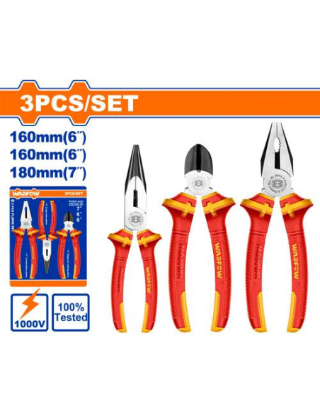 Set De 3 Pinzas Aisladas Wps0633 Wadfow Set De 3 Pinzas Aisladas Wps0633 Wadfow