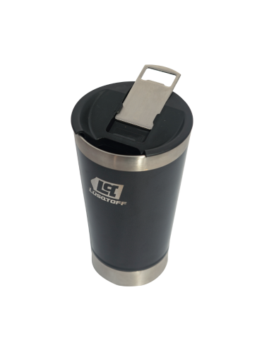 Vaso Termico Negro 530 Ml Con Tapa Vtl530-9n Lusqtoff