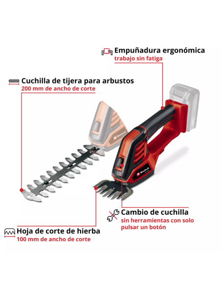 Tijera Cortacerco 18v Ge-cg 18/100 Li Solo 3410313 Einhell Tijera Cortacerco 18v Ge-cg 18/100 Li Solo 3410313 Einhell