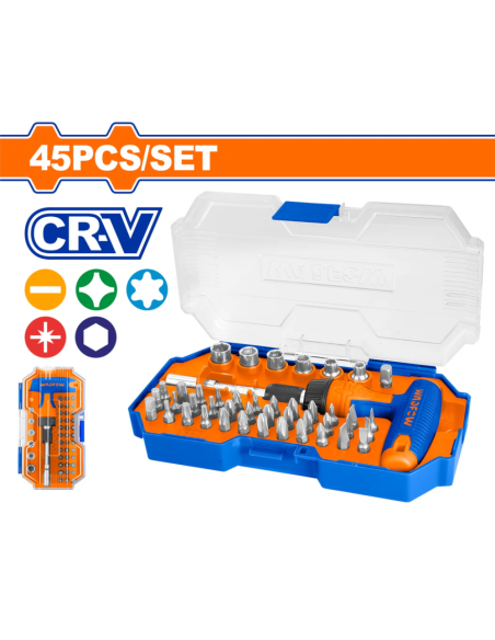Set Destornilladores Mango T 45 Ptas Wss8b45 Wadfow