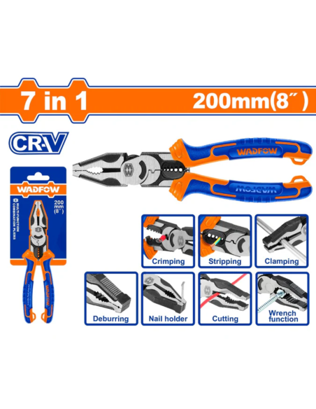 Alicate Combinado Multi 7 En 1 Wpl1778 Wadfow Alicate Combinado Multi 7 En 1 Wpl1778 Wadfow