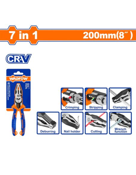 Alicate Combinado Multi 7 En 1 Wpl1778 Wadfow Alicate Combinado Multi 7 En 1 Wpl1778 Wadfow