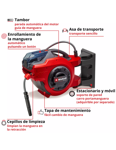Enrollador Manguera Ge-hr 18/30 Li-solo 4173770  Einhell