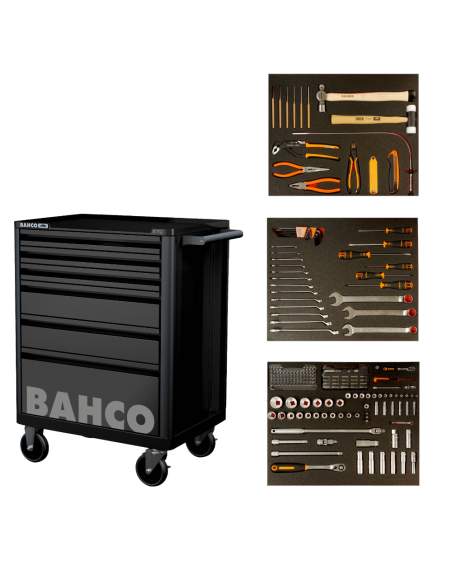 Carro De Herramientas 6 Cajones Con 215 Herramientas 1472k6-m215 Bahco