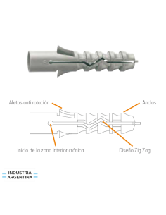 Taco Nyl 10x50 A Granel X 2000 Unidades Cpsa