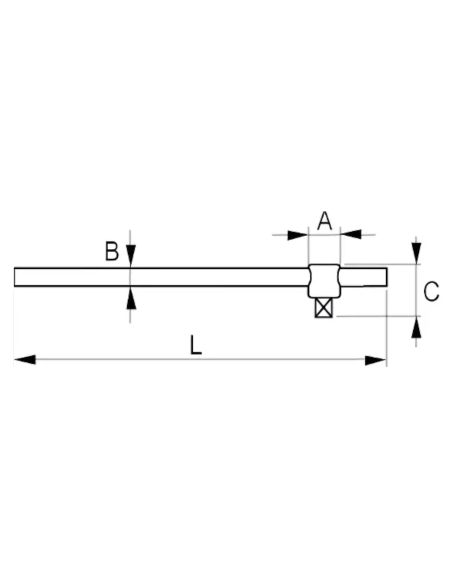 Mango Fuerza T Corredizo Encastre 3/4 8954 / 798 Bahco