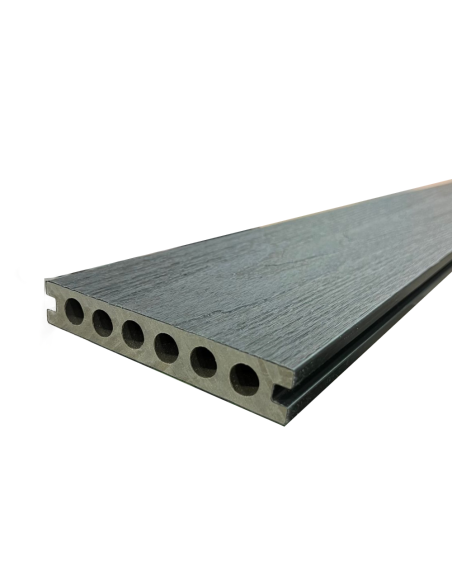 Deck Wpc Black 23 Mm 290cm X14cm Co-extruded X Caja 5 U + Clips De Encastre Greenland