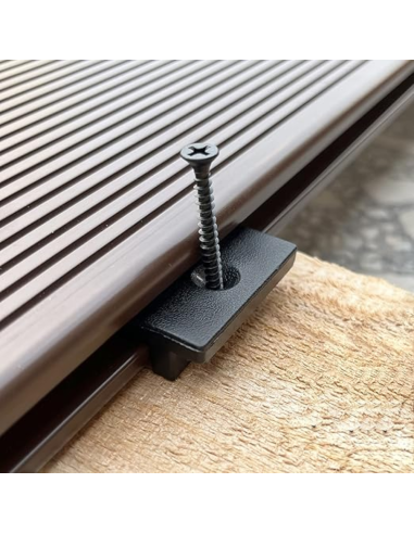 Deck Wpc Black 23 Mm 290cm X14cm Co-extruded X Caja 5 U + Clips De Encastre Greenland