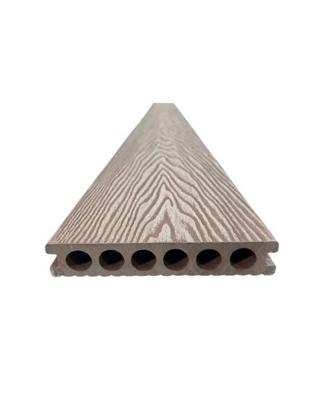 Deck Wpc Brown 25 Mm 290cm X 14cm X Caja 5 U + Clips Encastre Greenland