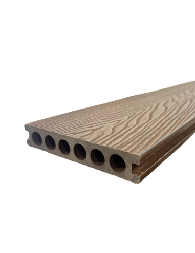 Deck Wpc Brown 25 Mm 290cm X 14cm X Caja 5 U + Clips Encastre Greenland