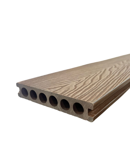 Deck Wpc Brown 25 Mm 290cm X 14cm X Caja 5 U + Clips Encastre Greenland