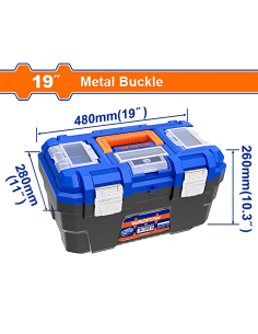 Caja P/herramientas 19" Con Broche Metal Wtb3319 Wadfow