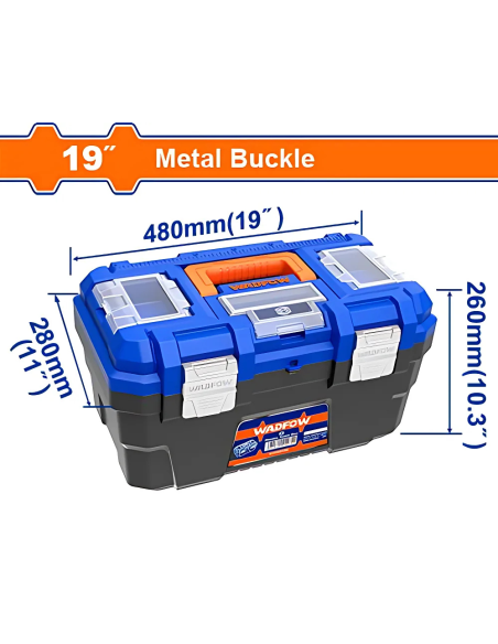 Caja P/herramientas 19" Con Broche Metal Wtb3319 Wadfow