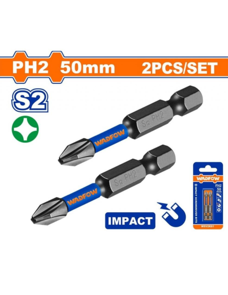 Set De Puntas Ph2 50mm 200 Pzs Wsv2kph25 Wadfow