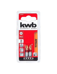 Puntas Ph2 25mm Titan Pack X 2 49124002 Kwb 2