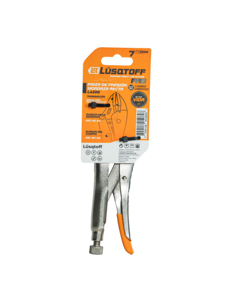 Pinza De Presion Mordaza Recta 7" Pro L4300 Lusqtoff