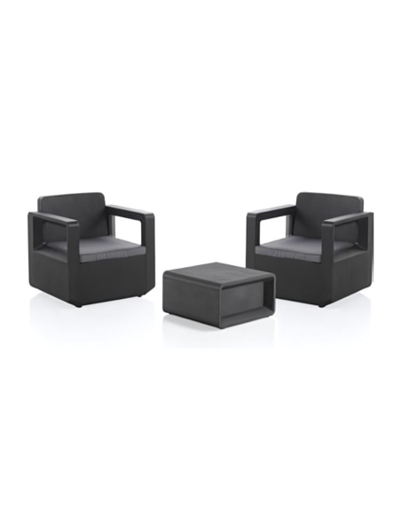Set Living Jardin 2 Sillones + 1 Mesa Centro  Setvenus