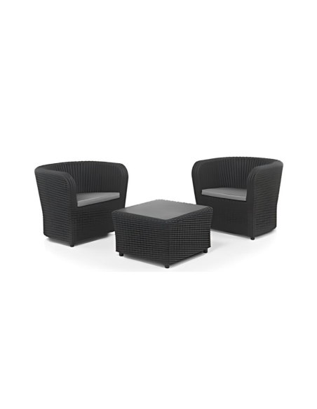 Set Living Exterior 2 Sillones + 1 Mesa Centro Setnova
