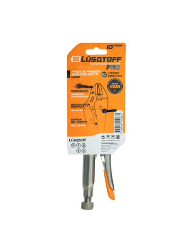 Pinza De Presion Mordaza Recta 10" Pro L4302 Lusqtoff